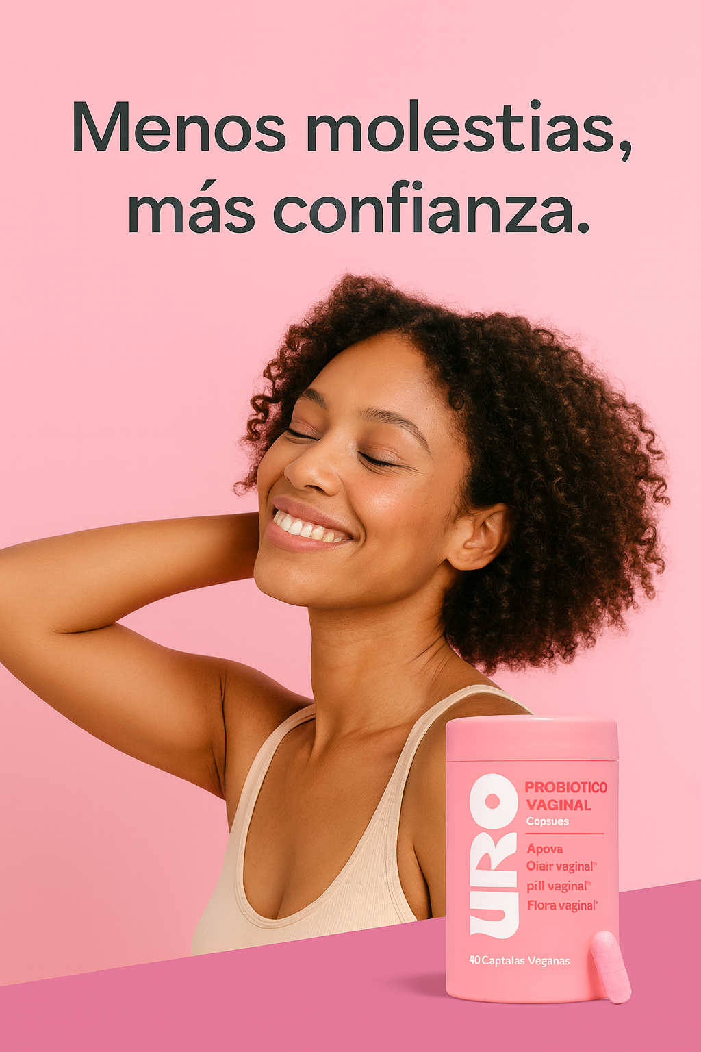 🌸 URO Probiótico Vaginal Vegano – COMBO 3 Frascos | Equilibrio y Bienestar Íntimo